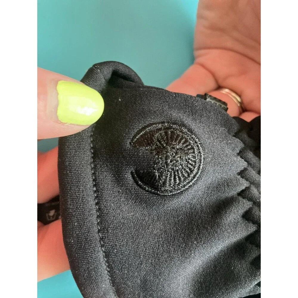 Women’s Touchscreen Compatible Black Wrist Gloves Size L Outdoor Running